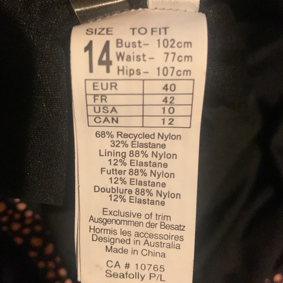 SEAFOLLY Safari Spot DD Twist Front Singlet Tankini NEW without tag - Picture 9 of 11